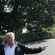 President Donald Trump speaks to members of the media prior to a Marine One departure at the South Lawn of the White House September 19, 2018 in Washington, DC. President Trump is traveling to North and South Carolinas to visit the area that was affected by Hurricane Florence.